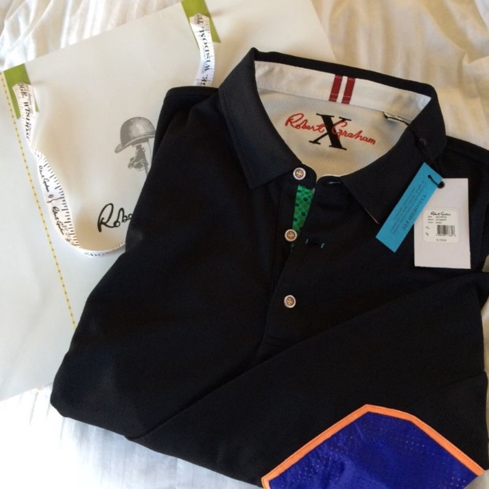 NWT Robert Graham Galveston Tailored Fit Polo