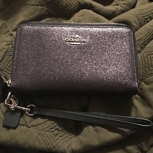 Coach glitter wristlet