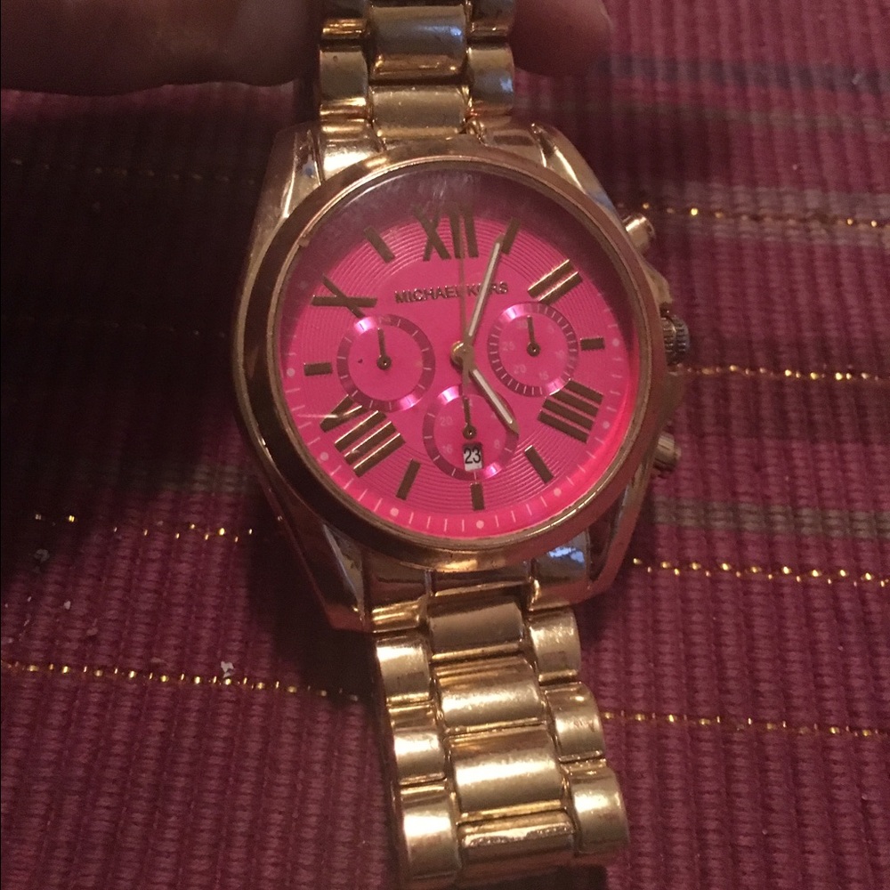 Michael kors rose gold watch . Needs new battery