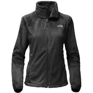 Fuzzy dark gray north face sweater