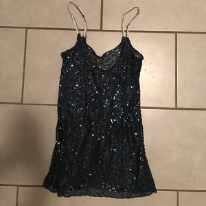 Navy sequin Free People tunic tank