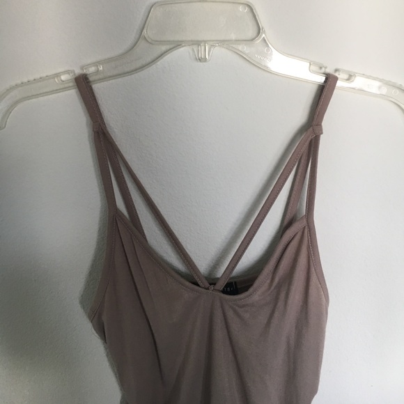 Tan strappy bodysuit - Picture 2 of 3