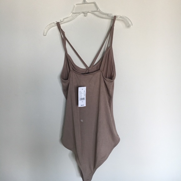 Tan strappy bodysuit - Picture 3 of 3