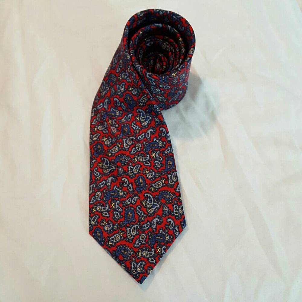 100% silk tie argyle print