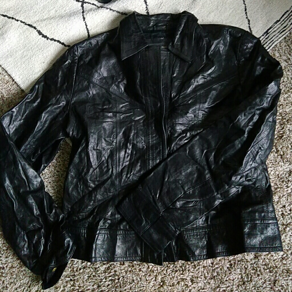 Banana Republic black leather jacket