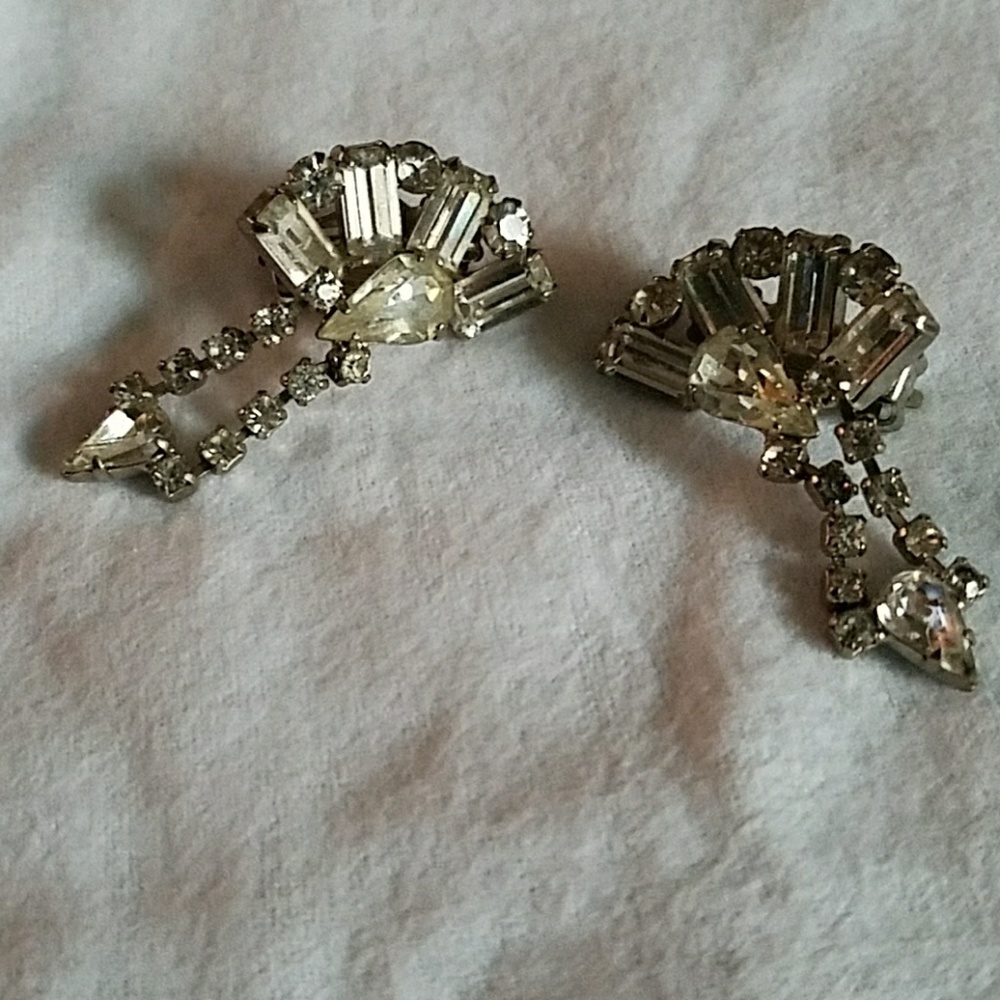 Antique rhinestone earings