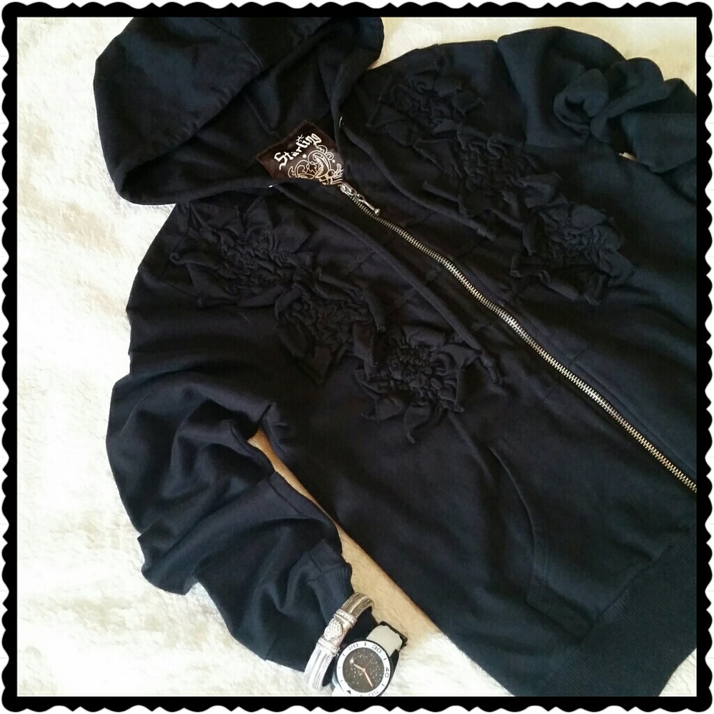 RARE Intricate 3D Floral Hoodie