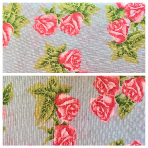 Betsey Johnson Aqua Floral Vine Queen Sheet Set - Picture 5 of 8