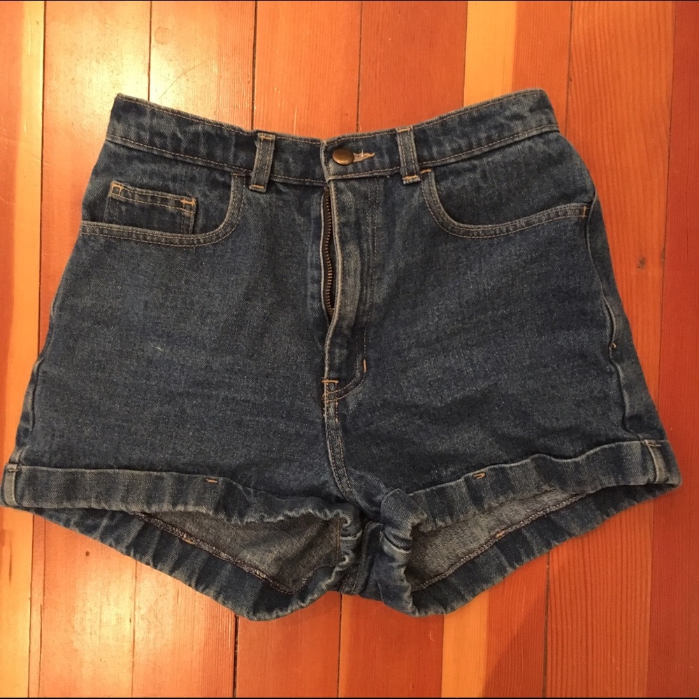 American Apparel High Waisted Denim Shorts