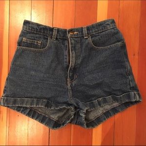 American Apparel High Waisted Denim Shorts