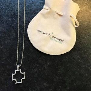 Elizabeth Showers Sterling&White Sapphire necklace