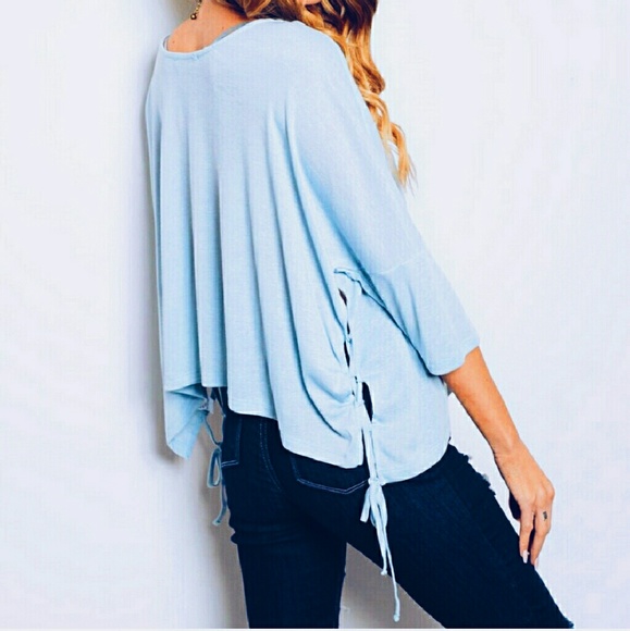 Side Lace Tie top - Picture 3 of 4