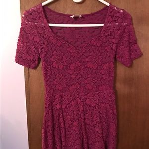 Fushia lace dress
