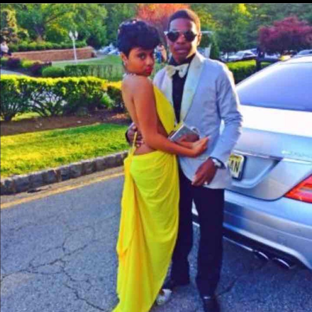 Yellow prom dress