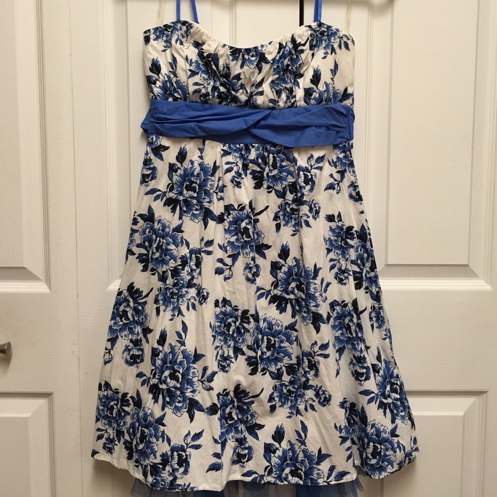 Blue & white dress