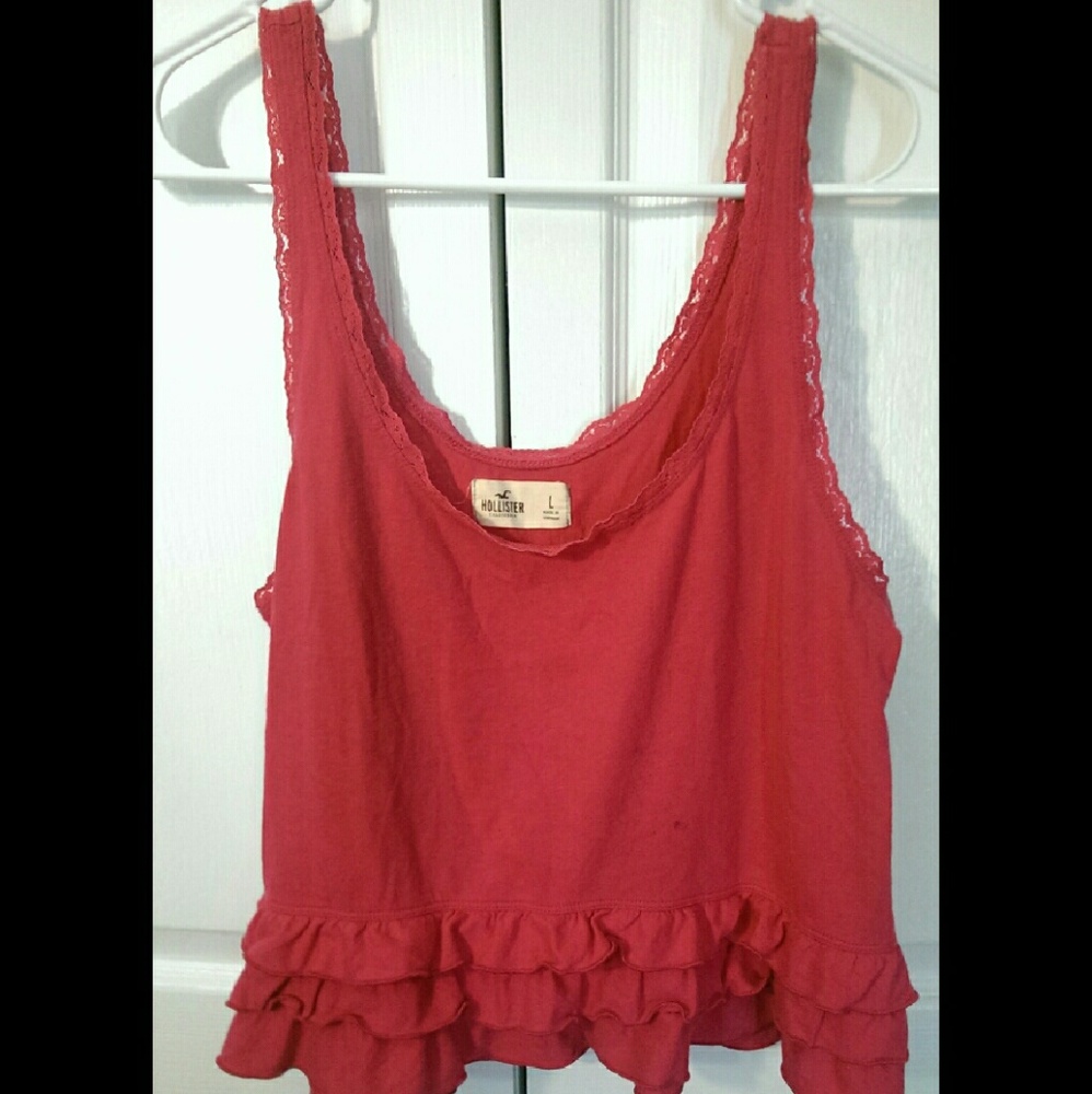 Hollister ruffle shirt / crop top