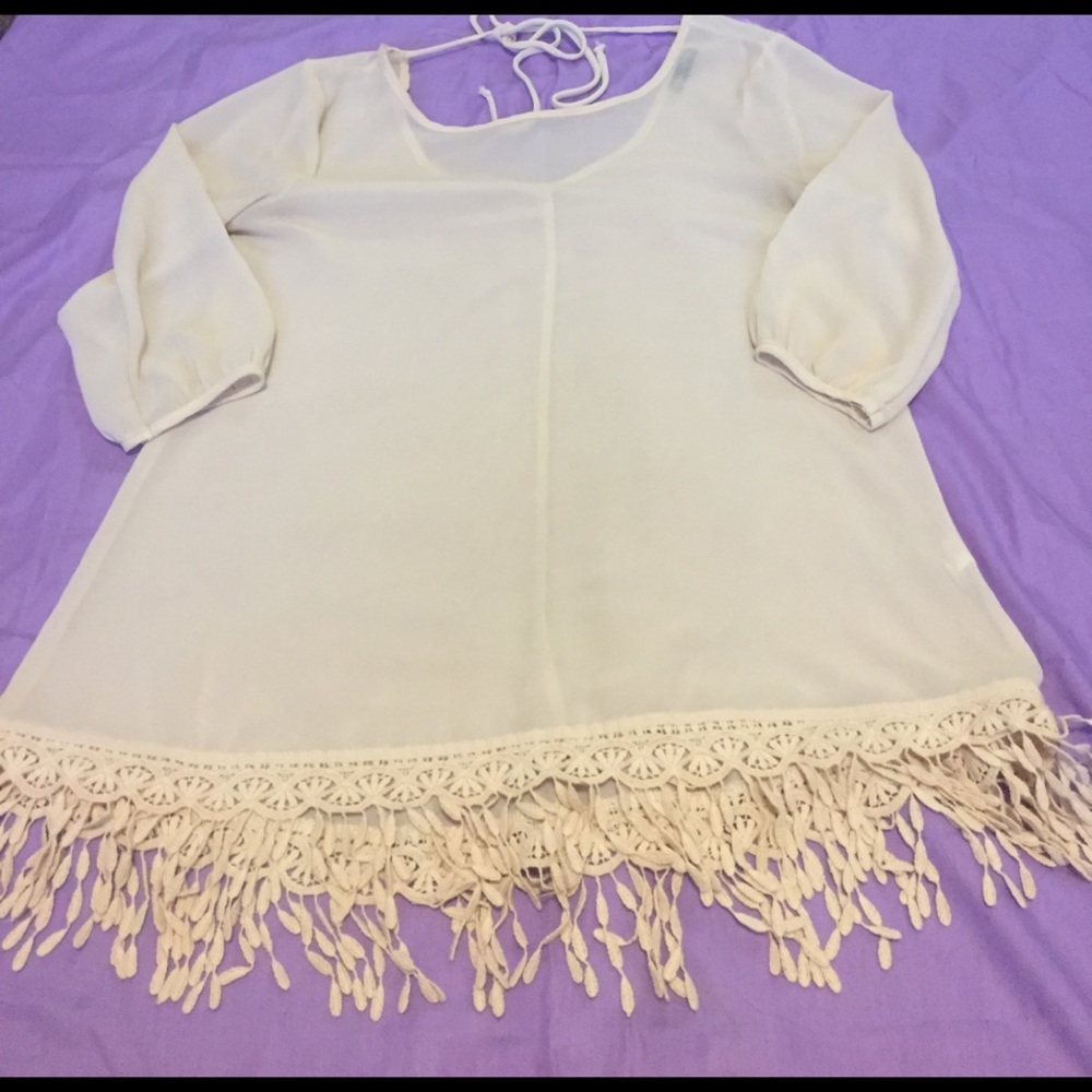 Fringe tie top