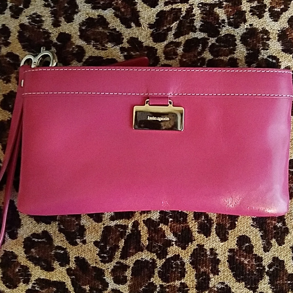 Kate Spade Pink Leather Wristlet - used