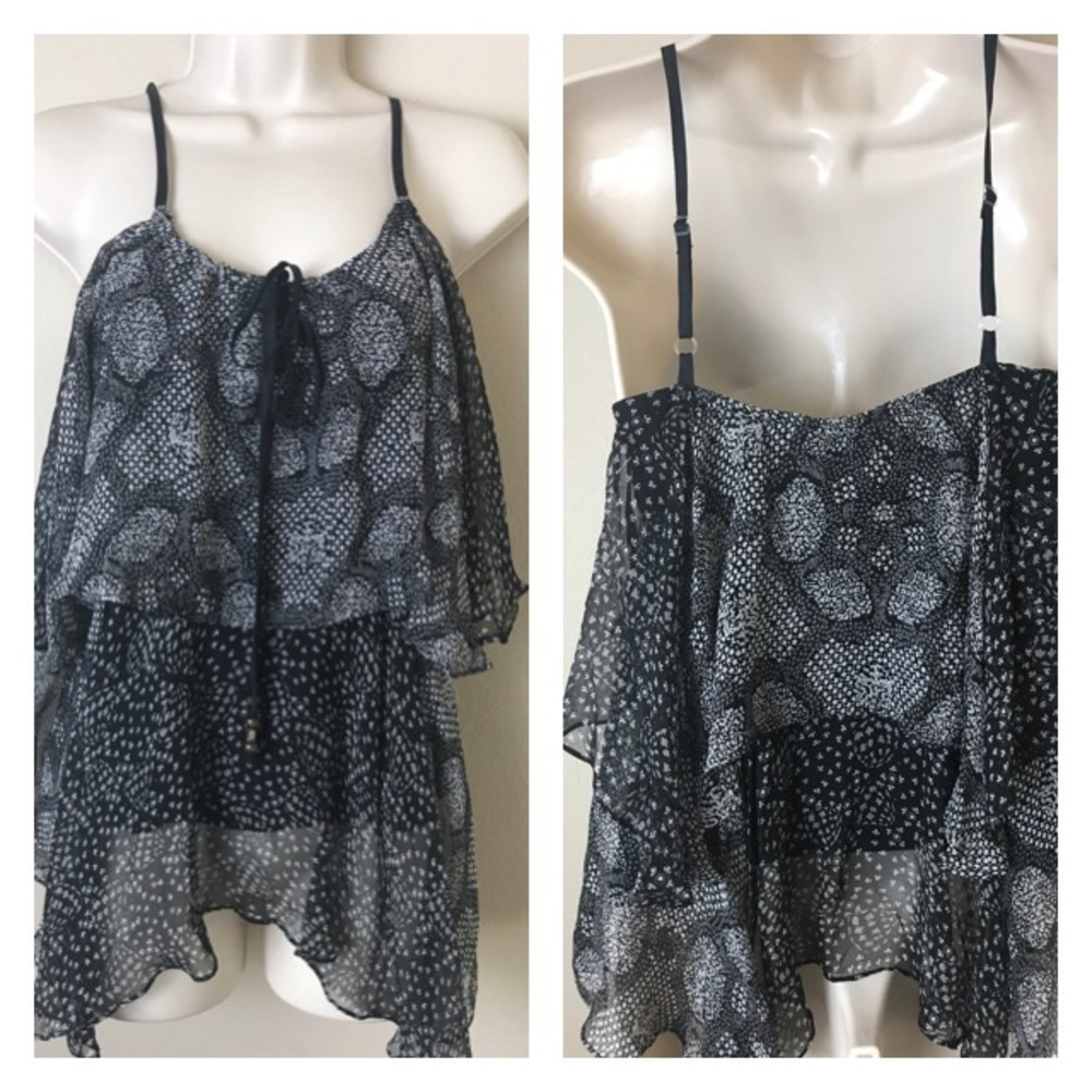 Ella moss flowy tank XS