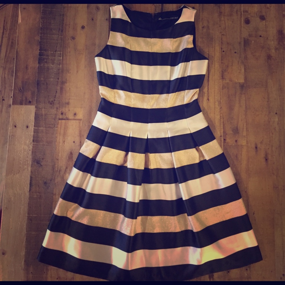 Nordstrom Black/Gold A-line Dress