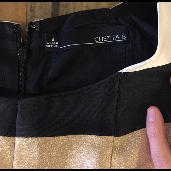 Nordstrom Black/Gold A-line Dress - Picture 2 of 3