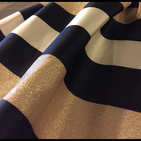 Nordstrom Black/Gold A-line Dress - Picture 3 of 3