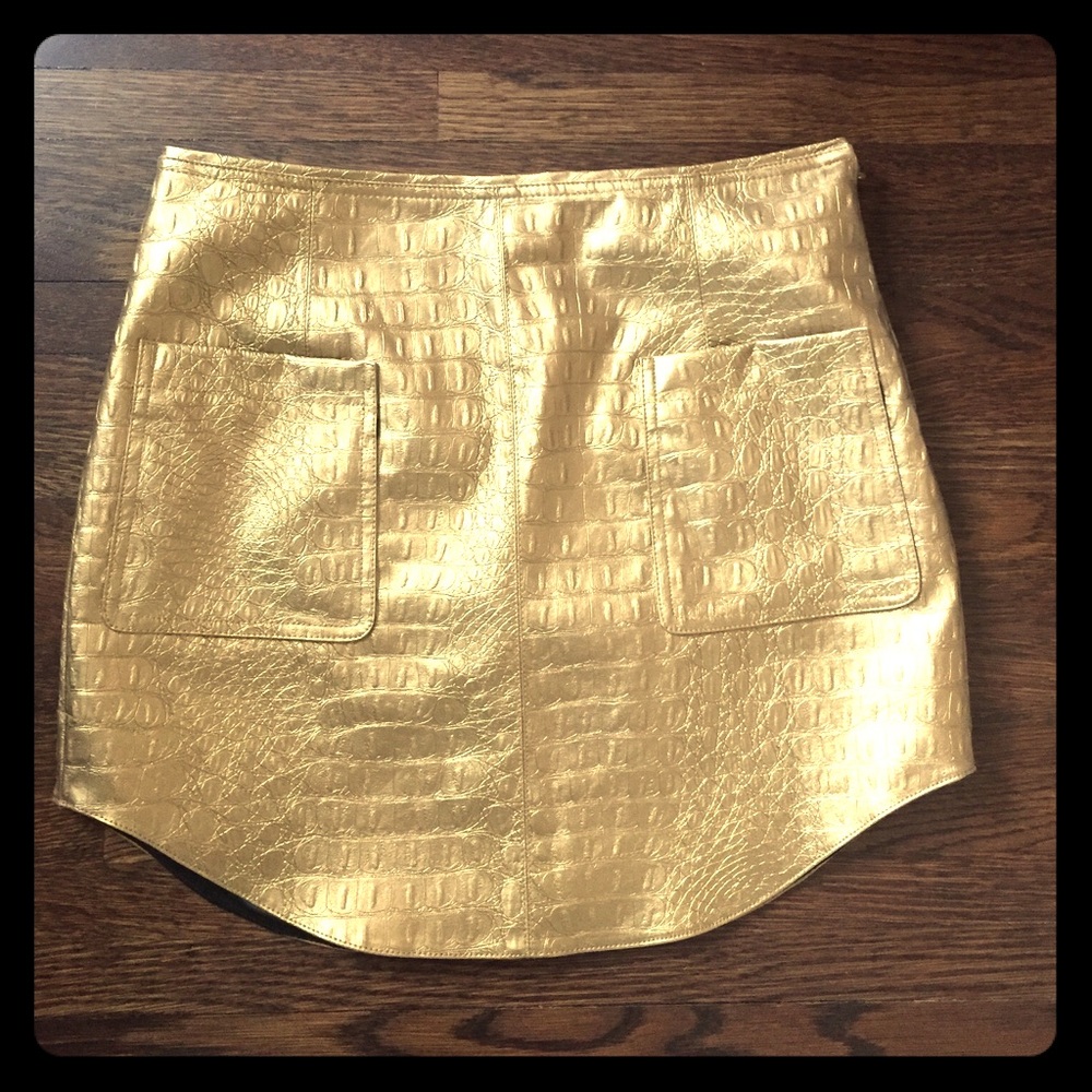 Gold Metallic Rachel Roy Skirt