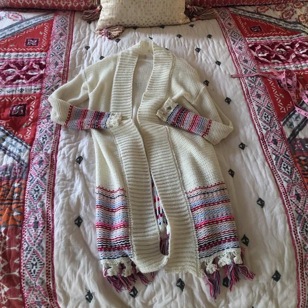 Altard State Fringe Long Cardigan