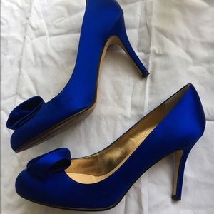 Blue satin Kate Spade Pumps