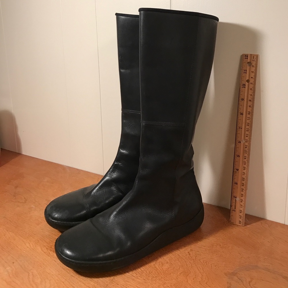MaxMara black leather boots