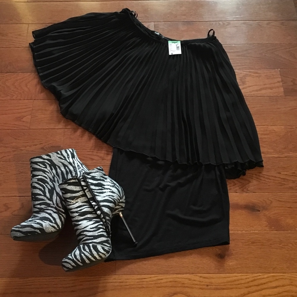 One shoulder Sheer Black Dress- 😍