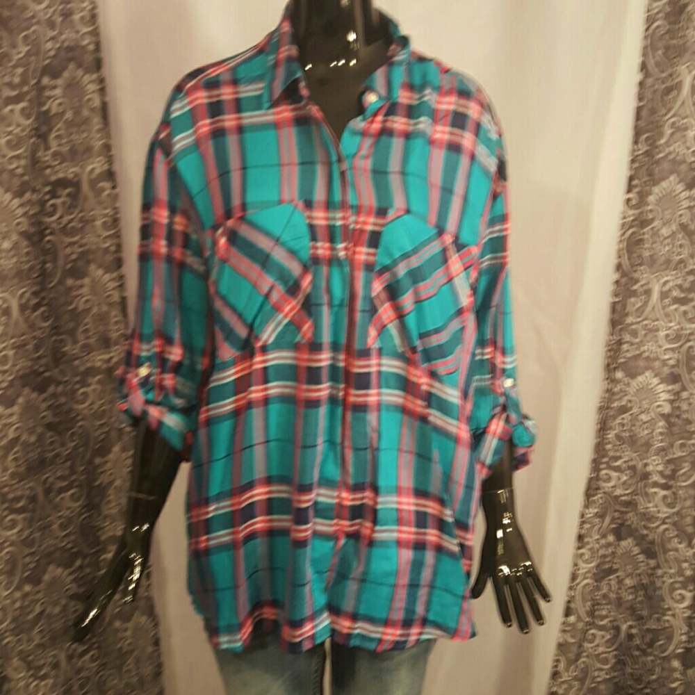 ⚘New Plaid cozy top⚘