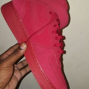All red air force 1s