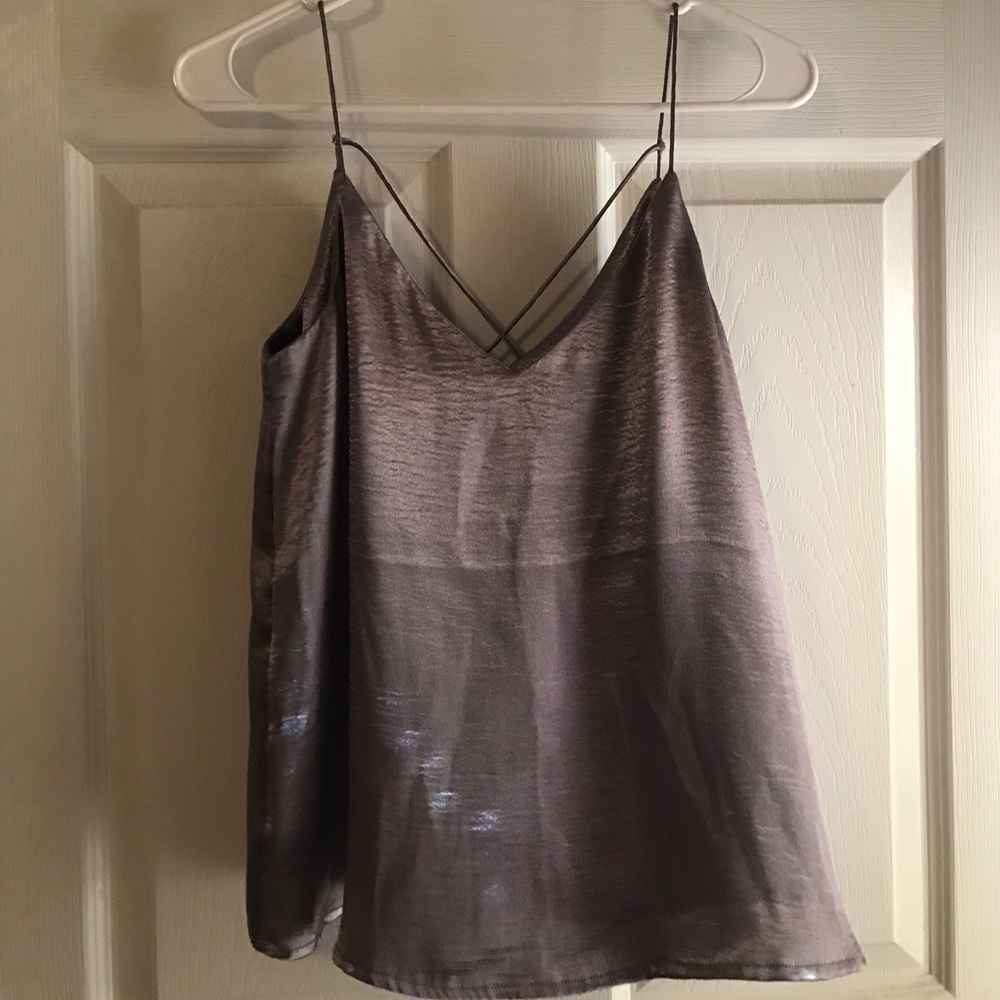 Purple/silver metallic Top!