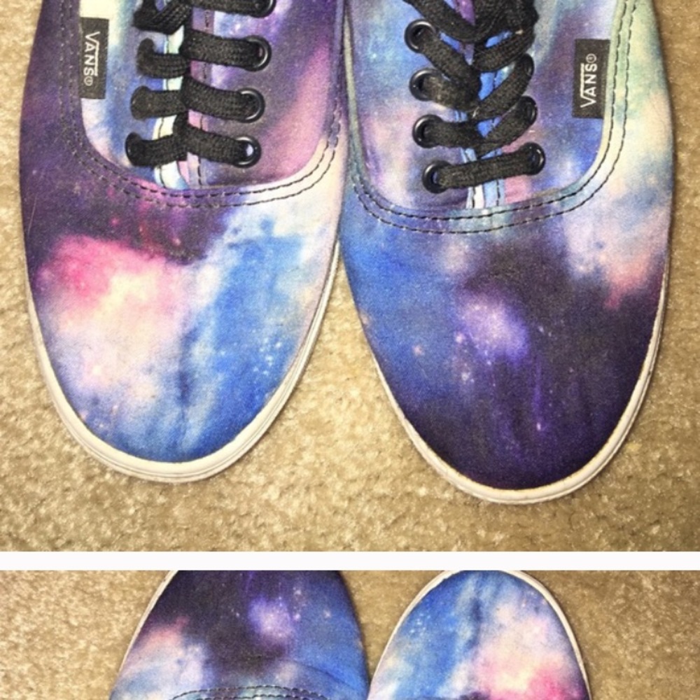 Galaxy Vans shoes (: