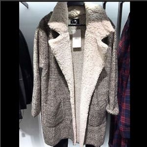 Zara knit wool coat