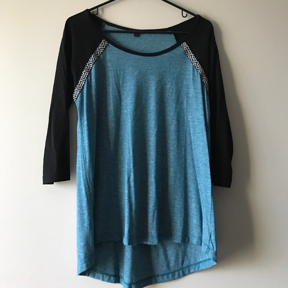 Black and blue soft tee