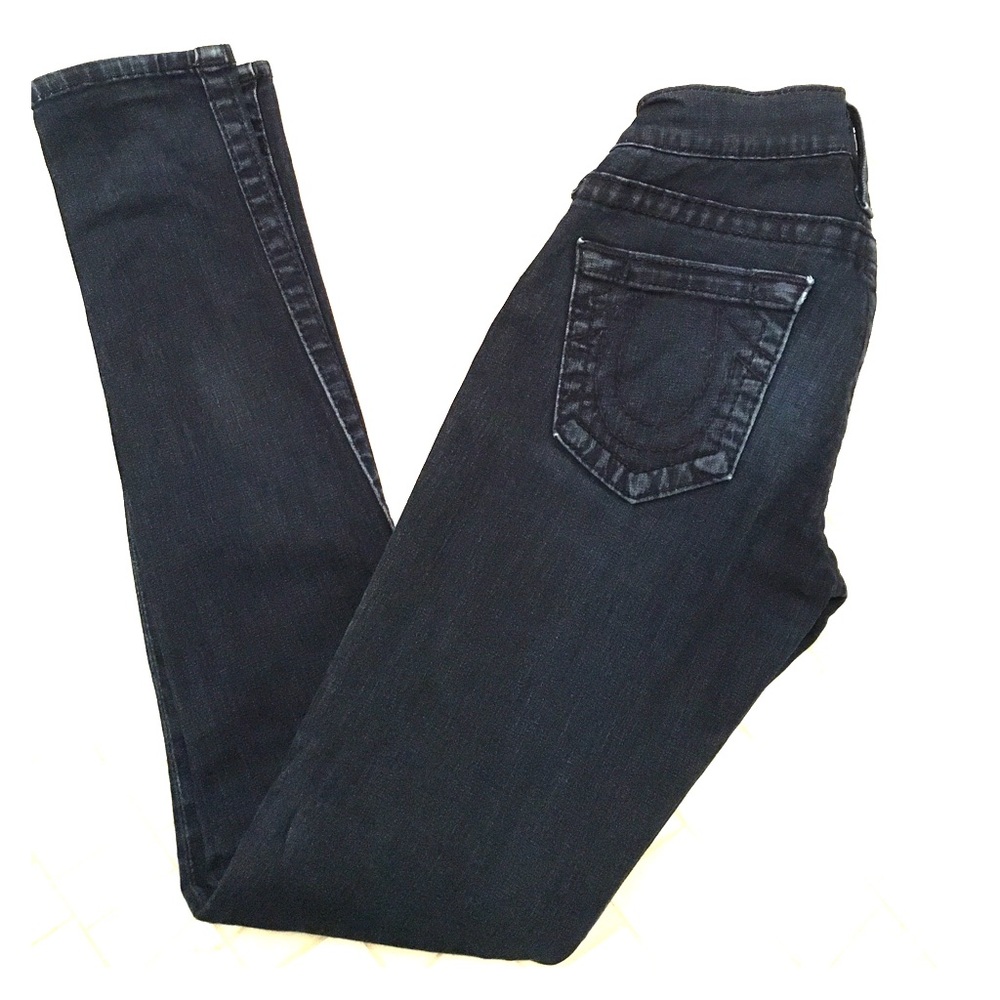 True Religion dark wash skinny jeans