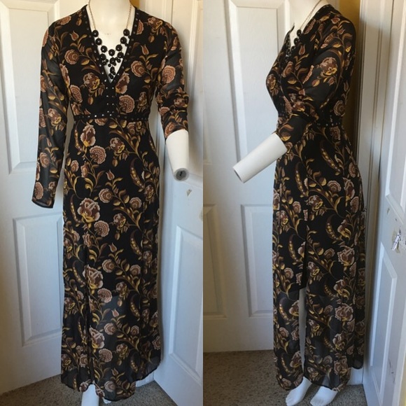 💥SOLD💥Floral-Print Long Slit-Front Maxi Dress 🌾 - Picture 7 of 7