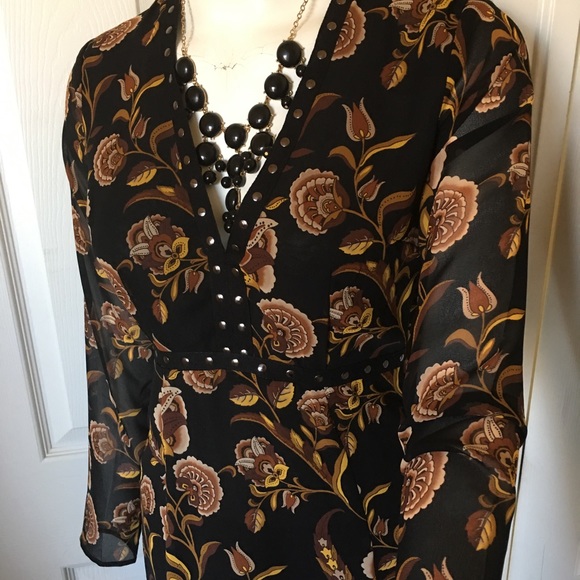 💥SOLD💥Floral-Print Long Slit-Front Maxi Dress 🌾 - Picture 4 of 7