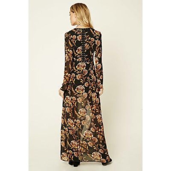 💥SOLD💥Floral-Print Long Slit-Front Maxi Dress 🌾 - Picture 2 of 7