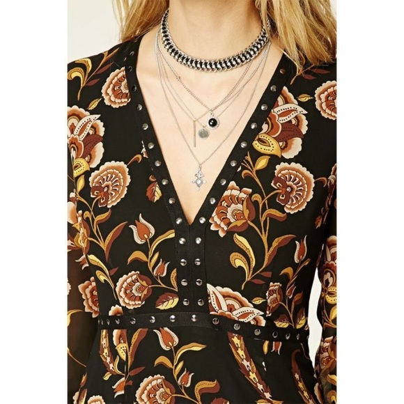 💥SOLD💥Floral-Print Long Slit-Front Maxi Dress 🌾 - Picture 6 of 7