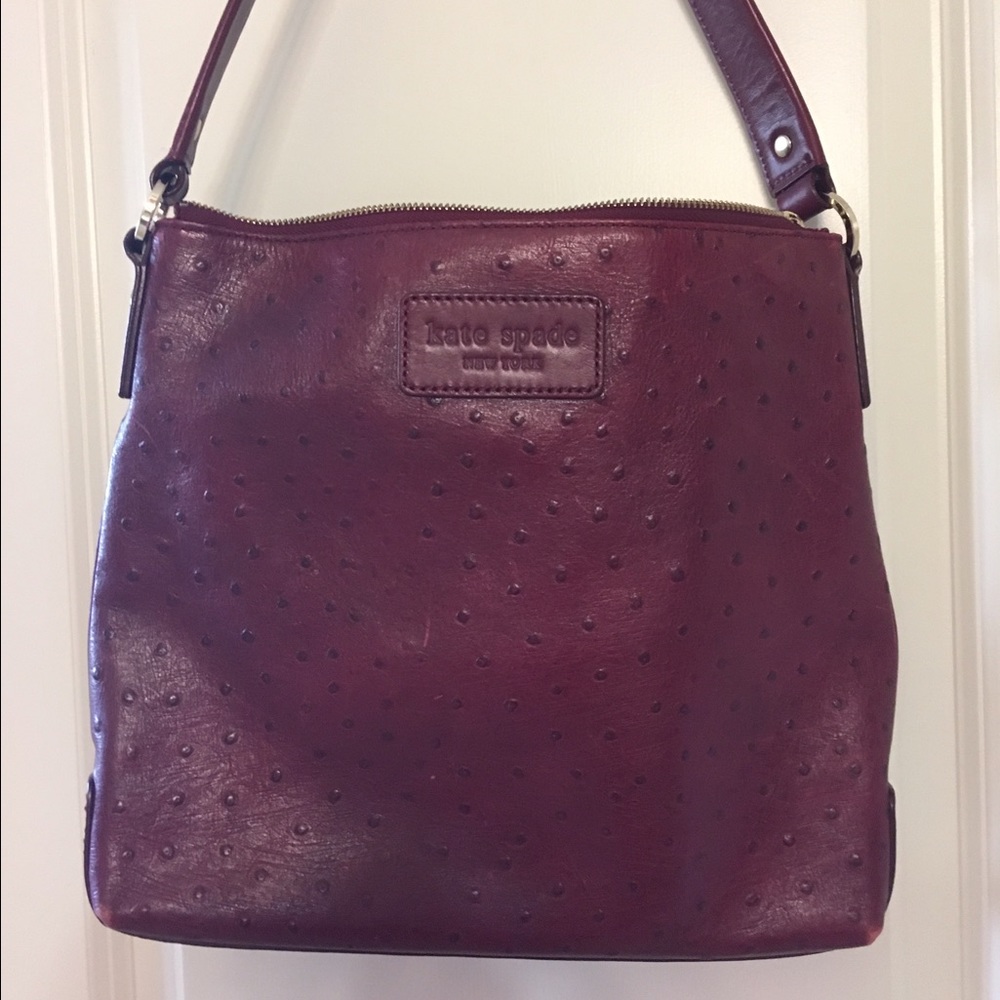 Kate Spade ostrich leather shoulder bag