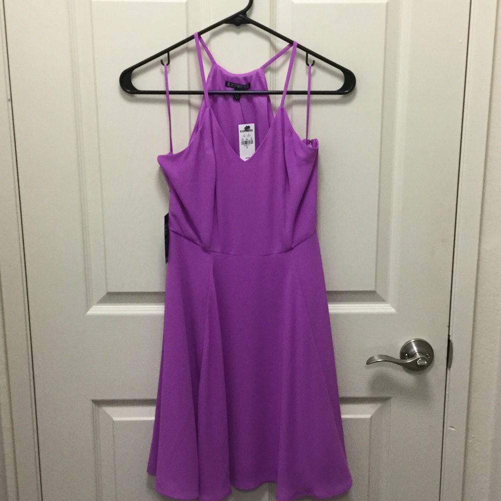 NWT Express Fit and Flare Pink Dress