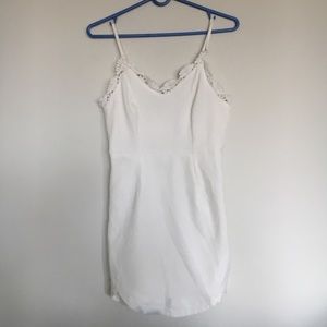 White body-con minidress