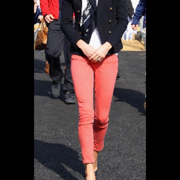 Express Pants - Express Coral Stella Skinny Ankle Jeans