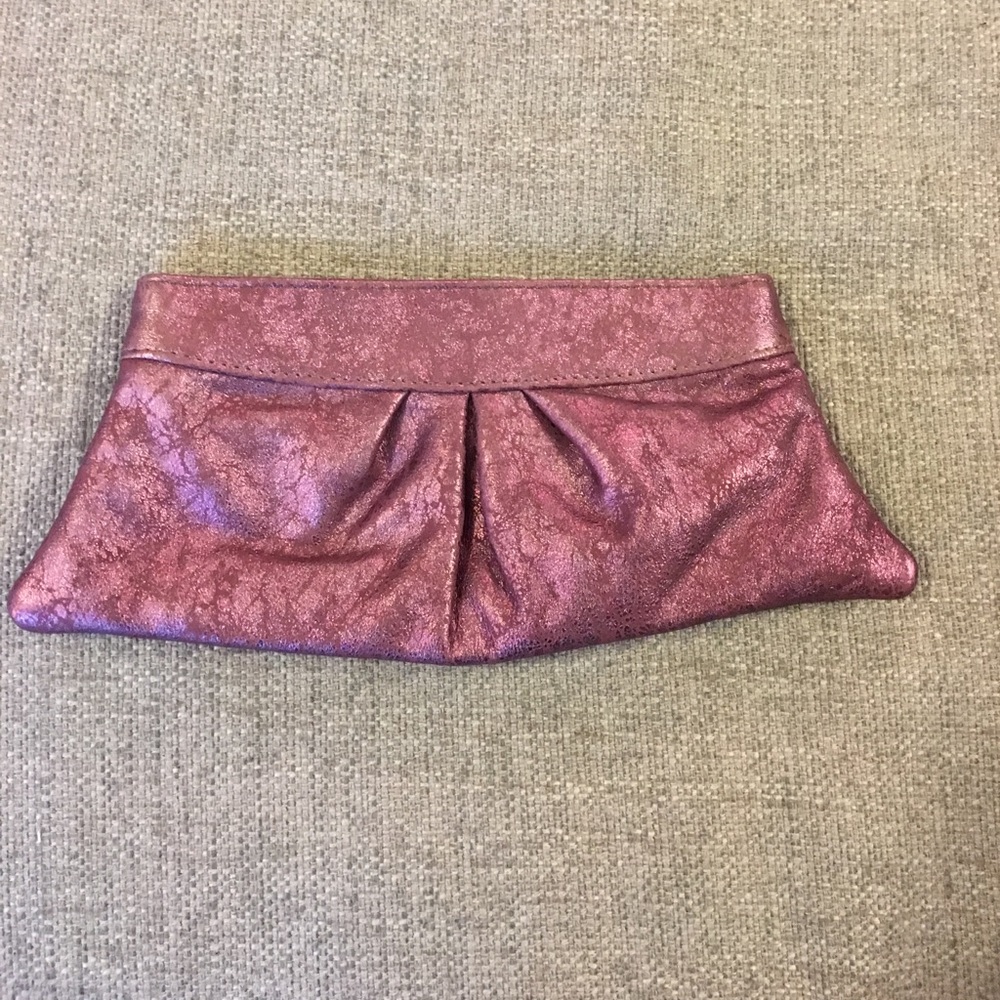 Lauren Merkin Pink/Purple Metallic Clutch