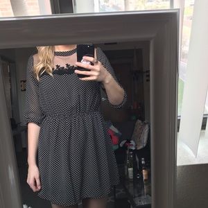 FOREVER 21 Polka dot high neck dress SOLD