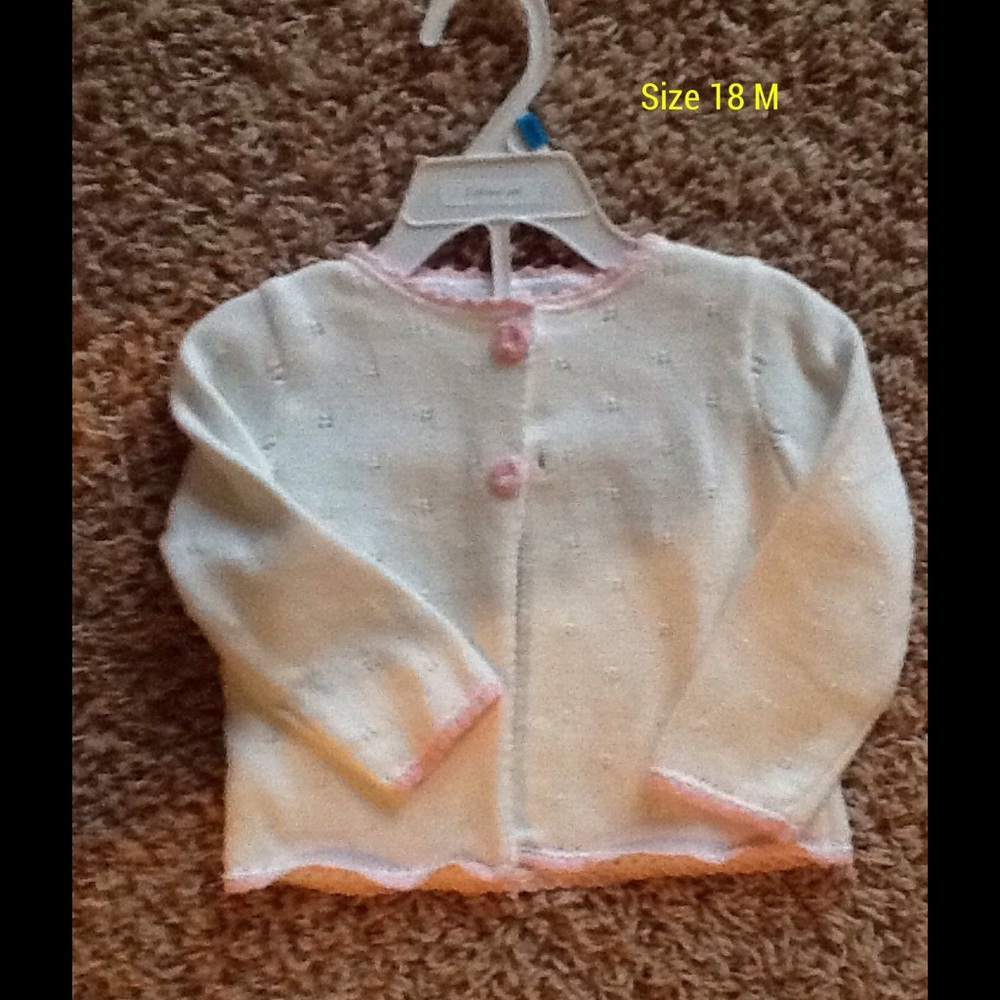 Girls Sweater By "Carters" Size 18 Months