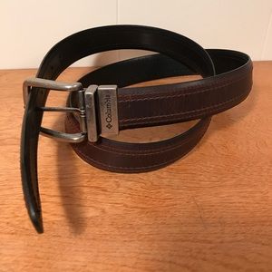Columbia leather belt reversible brown/black